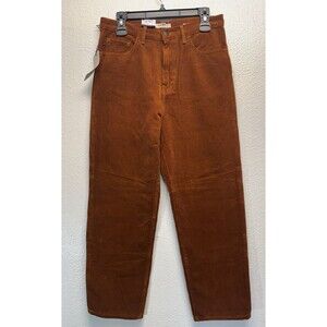Carhartt WIP W Newport Pant High Waist Relaxed Straight Sz 28 Brandy Corduroy